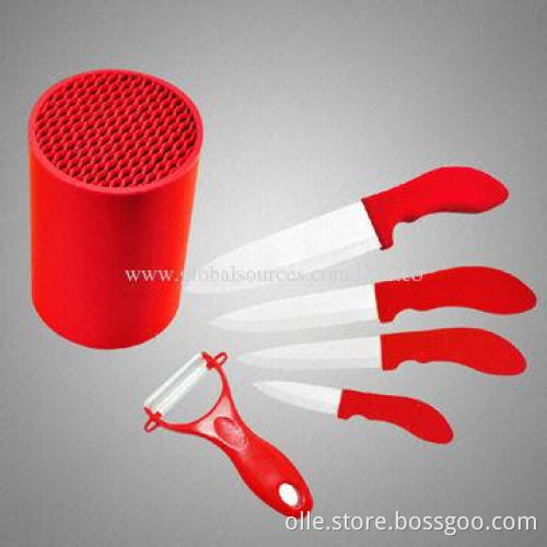 Knife Set with Universal Knife Block